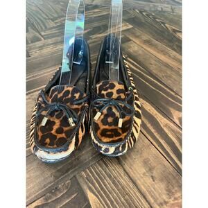 Michael Kors Animal Print Textured Loafer Women 6 Mobwife Old money Resort Club